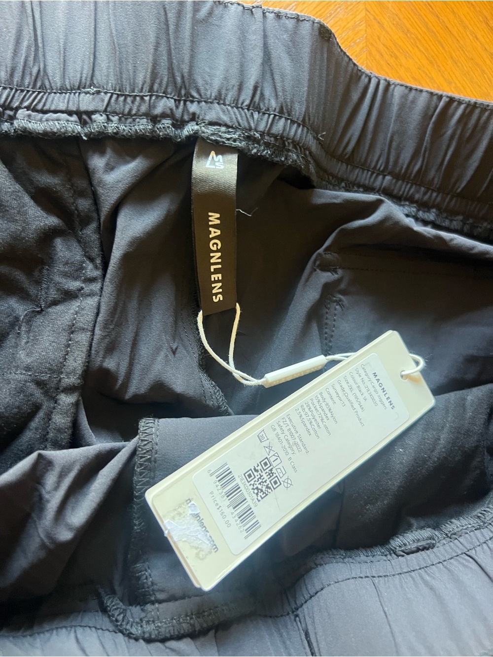 Magnlens Black Athletic Shorts with Elastic Waist